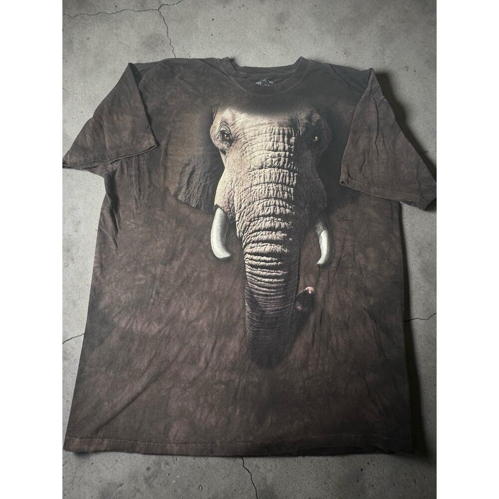 The Mountain Elephant T-Shirt XXL Tie Dye Tusker Graphic Wildlife Tee